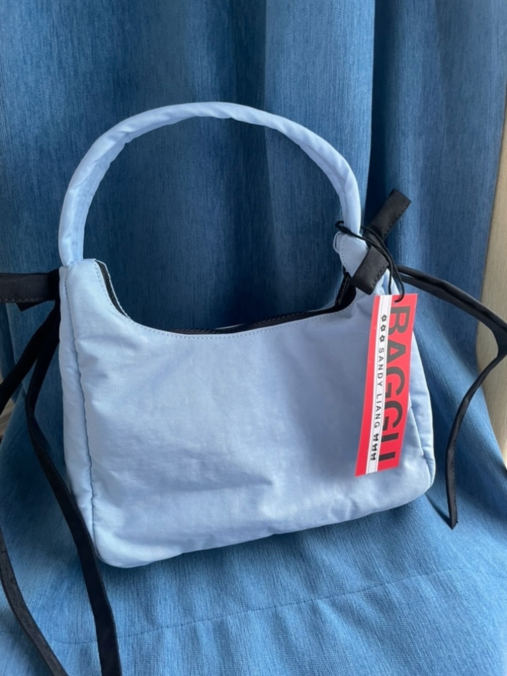 Light Blue Women’s Shoulder Bag - BAGGU X Sandy Liang